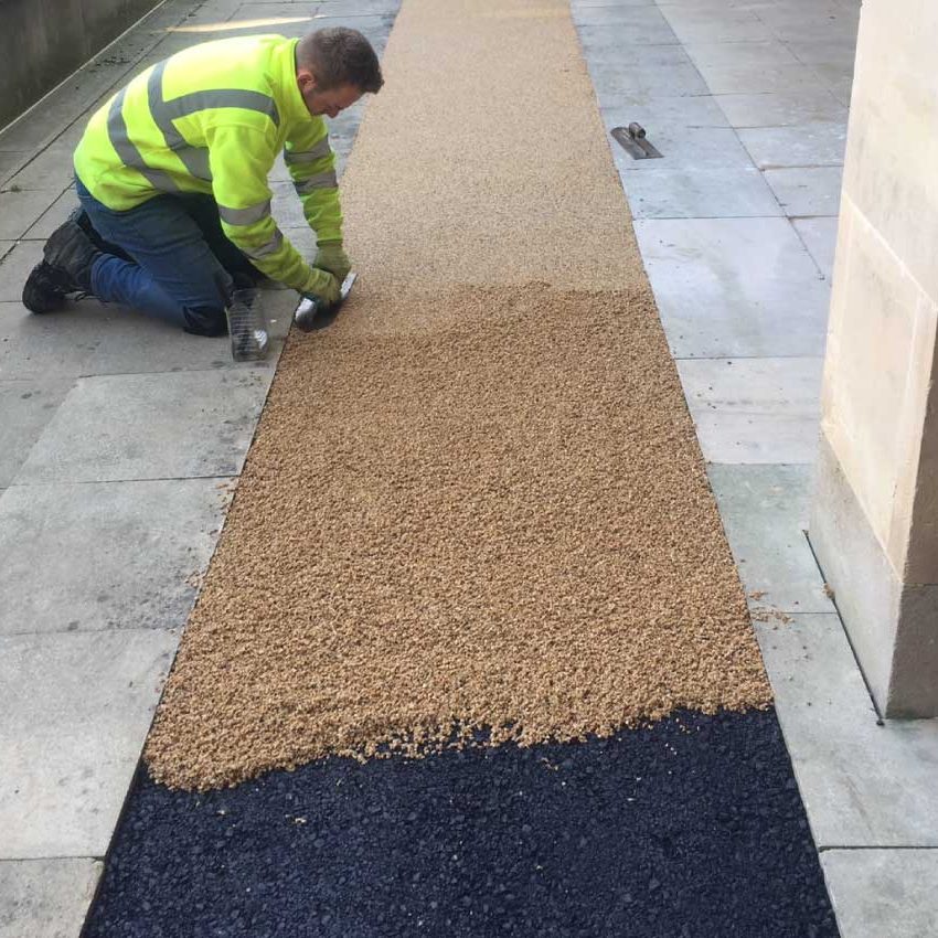 Resin Bound Gravel Footpath During Construction