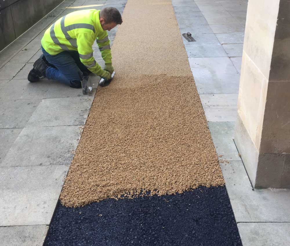 Resin Bound Gravel Footpath During Construction